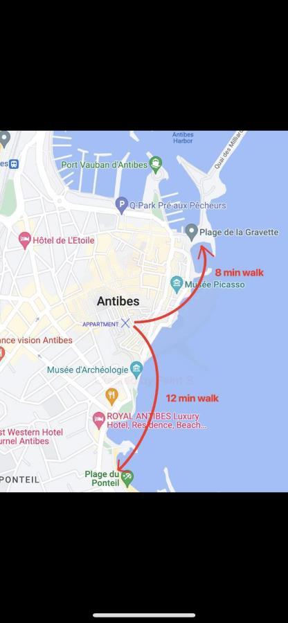 Apartmán Superbe 2P Mezzanine Au Coeur Du Vieil Antibes Exteriér fotografie